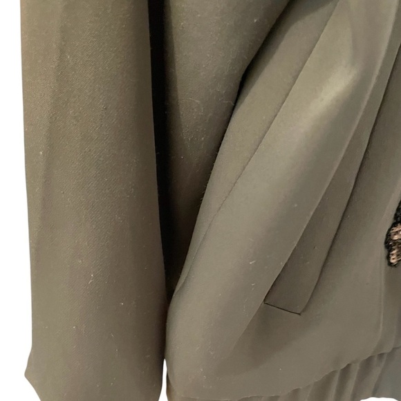 Chico’s Jacket, Size 1, Olive Green, Embellished Front, Zippered, High C… - Picture 6 of 9